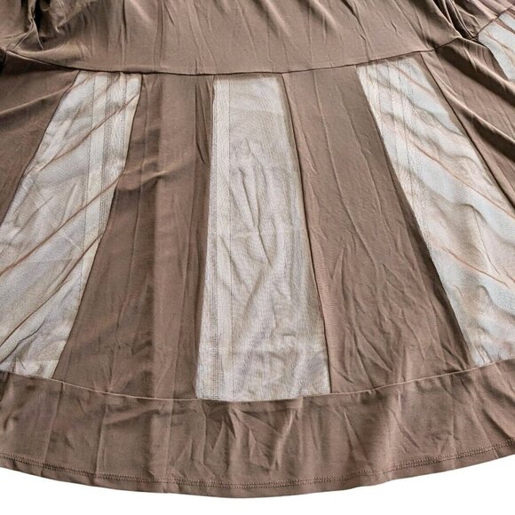 R&M Richards Elegant Brown 2-in-1 Blouse & Cardigan Tunic Evening Set Size 18W - Picture 6 of 10